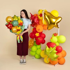 Шар К Фигура, Лист кленовый, Красный, 28