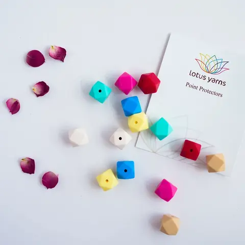 Заглушки для спиц Lotus Yarns Шестигранник лаванда, 1 пара