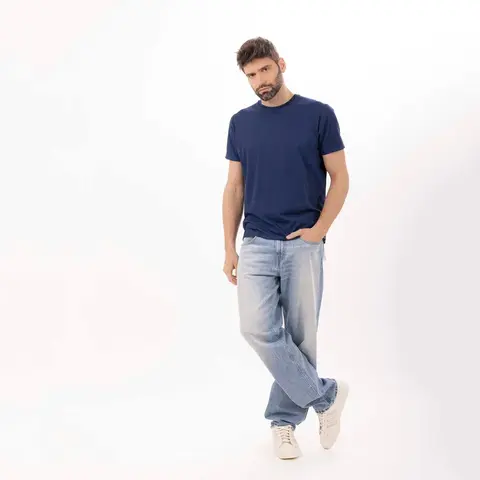 Футболка однотонная Bowery NYC Vintage Jersey Mood Indigo