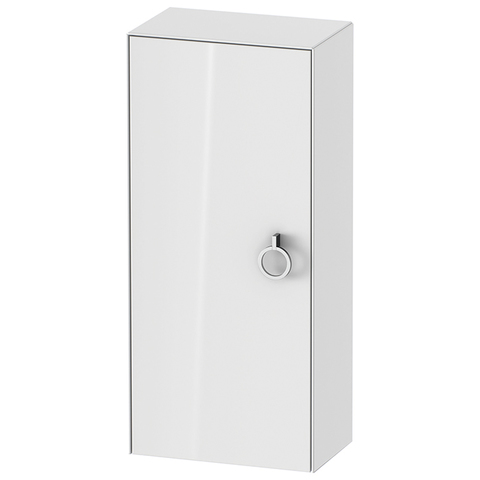 Duravit White Tulip WT1323R8585 Шкафчик подвесной, 880x400x240 мм, 1 дверца, 2 стекл полки с алюм, петли справа, цвет: белый высокоглянцевый