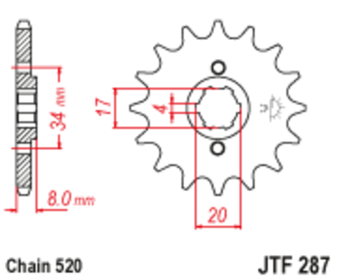 Звезда ведущая JTF287 15