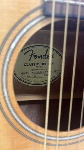 FENDER CD-60SCE Dread Nat WN