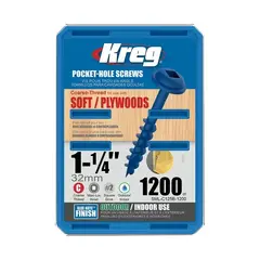 Шурупы с крупным шагом (Blue Kote) 1-1/4"-1200 шт Kreg SML-C125B-1200-INT