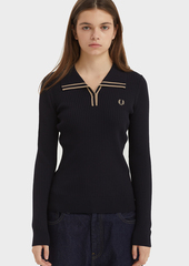 Рубашка-поло FRED PERRY Ribbed Knitted Polo Shirt