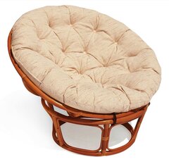 Кресло Папасан ( PAPASAN 23/01 W ) /с подушкой и ремешками/(Cognac (коньяк)