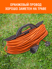 Удлинитель силовой на каркасе, 1 розетка, ПВС 2х1,5мм², 16А, 3,5кВт, б/з, 50м (Very) 89-0-079