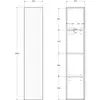 BelBagno UNO-1600-1A-SC-GSO Шкаф подвесной с фрезерованной ручкой с торца фасада, одной распашн. дверц. довод., дв. полки, ун.,330x300x1600,Темно-Серый Мат.