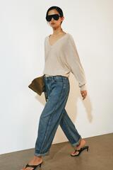 ZARA ДЖИНСЫ BALLOON СО СРЕДНЕЙ ПОСАДКОЙ — ZW COLLECTION, СИНИЙ