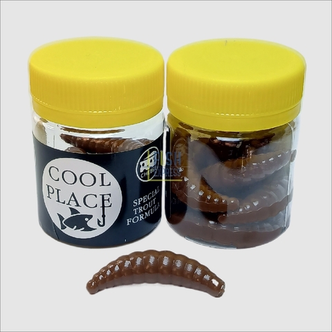 Форелевая силиконовая приманка COOL PLACE MAGGOT 1.6 цвет ШОКОЛАД, вкус СЫР продажа от 2шт