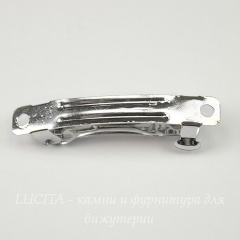 Основа для заколки - автомат 39х6 мм (цвет - никель)
