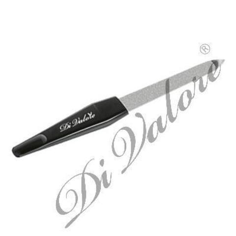 Di Valore 108-017 Пилка для искусственных и натуральных ногтей, метал. прорезин. ручка 12см
