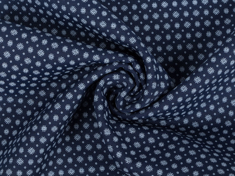 Ткань BREAD PRT-D05 C002(navy-white)
