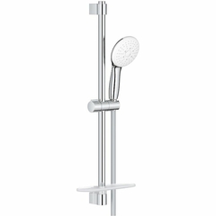 GROHE Tempesta 27600003 Душевой гарнитур 3 режима струи, душевая штанга 600 мм, шланг 1750 мм, 5,6 л/мин, полочка, хром (замена арт. 27600001) фото
