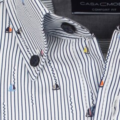 Рубашка Casamoda Comfort Fit 923858000-100 с принтом короткий рукав
