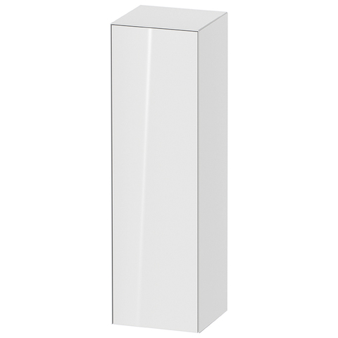 Duravit White Tulip WT1332R8585 Шкаф подвесной, 1320x400x360 мм, 1 дверца, 3 стекл полки с алюм, петли справа, цвет: белый высокоглянцевый