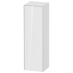Duravit White Tulip WT1332R8585 Шкаф подвесной, 1320x400x360 мм, 1 дверца, 3 стекл полки с алюм, петли справа, цвет: белый высокоглянцевый фото