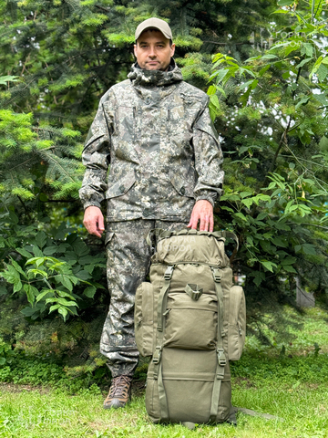 Рюкзак тактический Grizzly 75 л Cordura 500D олива