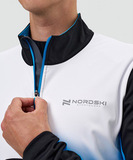 Элитная лыжная куртка Nordski Pro 2.0 White/Black/Light Blue мужская
