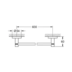 Держатель полотенца GROHE Start 600 мм СуперСталь (41178DC0)