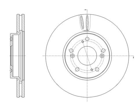 Диск тормозной вентилируемый G-brake GR-20603