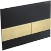 Cezares LUX-GN-1-BORO Кнопка смыва, Черное стекло, клавиши брашированное золото (пластик)