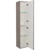 BelBagno KRAFT-1600-1A-SC-СO Шкаф подвесной с фрезер. ручк. с торца фасада с одной распашн. дверцей доводч.,с 2 пол-ми, универ.,330x300x1600,Бежевый Мат.