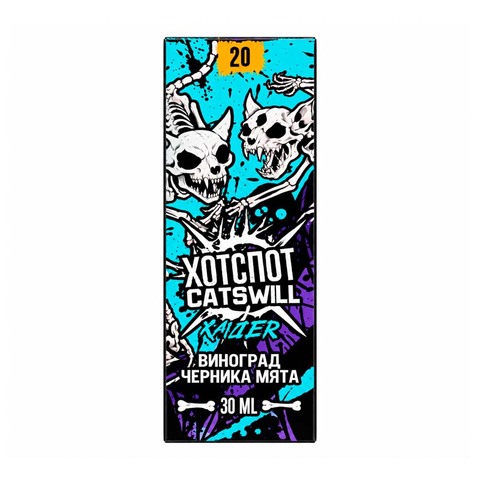 Жидкость HOTSPOT x CATSWILL Salt 2% 30ml - Виноград Черника Мята