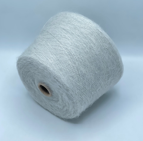 Filcom, Etereo,850м. 60% Супер кидмохер, 25% Шелк, 12% Беби альпака, 3% Меринос+рваный люрекс, Морозно-зеленый,меланж(883), 39789
