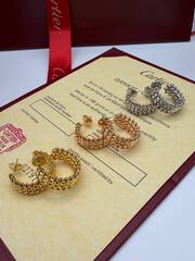Серьги Конго CARTIER CLASH два ряда двигающихся шипов VGOLD без вставок