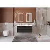 BelBagno KRAFT-1200-4C-SO-GSO База под раковину подвесная с фрезерованными ручк. по всей длине фасада с чет-мя выкатн. ящ., Темно-Серый Мат.,1200x455x500