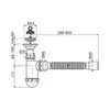 Alcaplast AG2105123710 Сифон для умывальника с решеткой и соединением