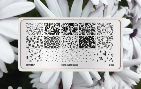 Пластина для стемпинга GO STAMP 184 Flowers and Match
