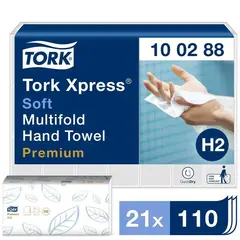Tork Xpress® листовые полотенца Multifold мягкие белый 100288 фото
