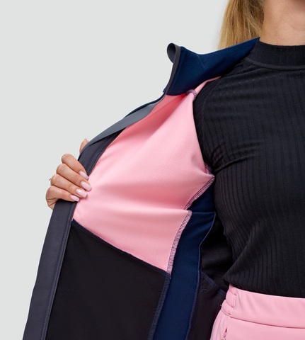 Женская тренировочная лыжная куртка Nordski Pro 2.0 candy pink-blue