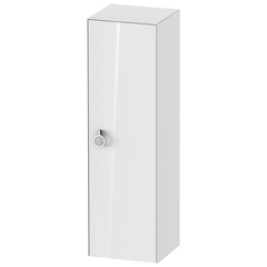 Duravit White Tulip WT1333R8585 Шкаф подвесной, 1320x400x360 мм, 1 дверца, 3 стекл полки с алюм, петли справа, цвет: белый высокоглянцевый фото