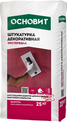 Штукатурка ОСНОВИТ ЭКСТЕРВЭЛЛ ОS-1,5 декоративная WS //фактура шуба// белый 25кг