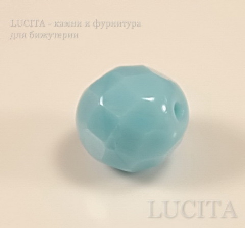 Бусина с огранкой (цвет- нежно-голубой) 8х7 мм , 10 штук ()