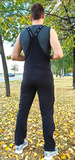Утеплённый лыжный костюм ArsWear Black Training со спиной мужской
