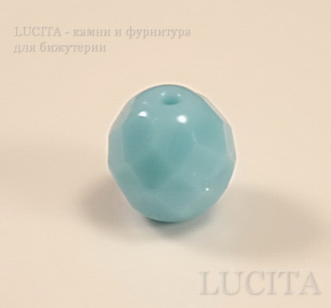 Бусина с огранкой (цвет- нежно-голубой) 8х7 мм , 10 штук ()