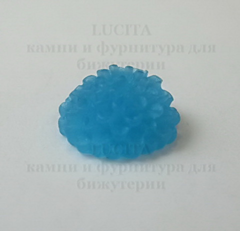 Кабошон акриловый голубой 10х5 мм ()