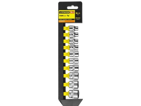 STAYER RSS 10M, 10 предм., (3/8?), набор торцовых головок (27757-H10)