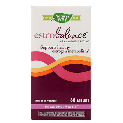 Nature's Way, EstroBalance с поглощаемым комплексом BR-DIM, 60 таблеток