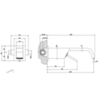 Gessi Rettangolo XL 26298#031 Внутренняя часть встраиваемого смесителя для раковины с изливом (только для #26295)
