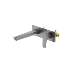 Aquatek Бетта AQ1113BGM Смеситель для раковины настенный (внешняя и скрытая часть), цвет: воронёная сталь фото