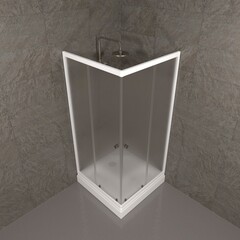 Душевое ограждение 90*90 А Triton Вельвет-К матовое стекло