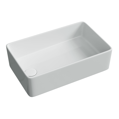 Ceramica Nova Элемент (Element) CN5050 Раковина накладная со смещенным сливом, 485x304x135 белый