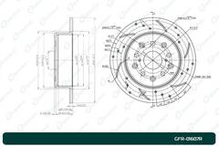Диск тормозной перфорированный G-brake GFR-01607R правый
