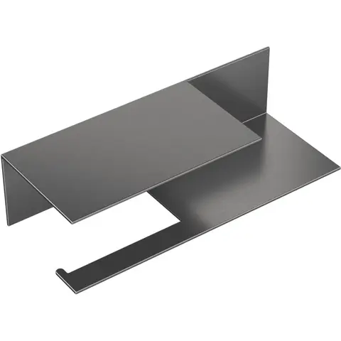 Boheme 10721-2-GM Держатель для туалетной бумаги c полкой Qubic Gun Metal
