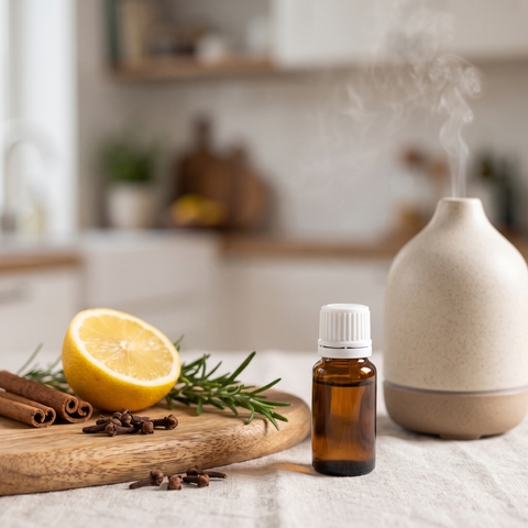 Смесь Thieves Young Living и диффузор на кухне