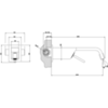Gessi Rettangolo XL 26298#031 Внутренняя часть встраиваемого смесителя для раковины с изливом (только для #26295)